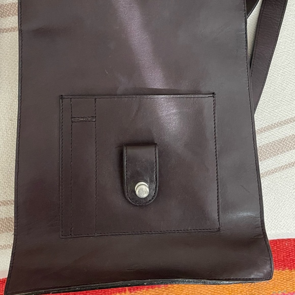 Dark Chocolate Brown Leather Backpack - Picture 3 of 4